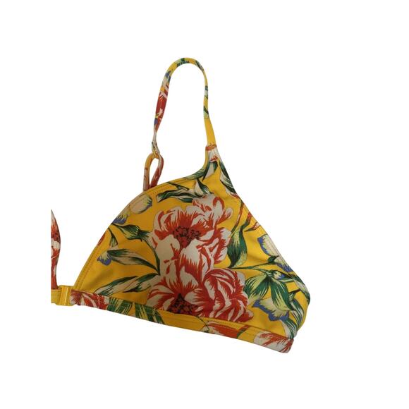 OUT FROM UNDER Women's Size L Sweetheart Yellow Floral Underwire Bikini Top NWOT - Picture 4 of 7